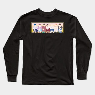 K-POP BOYS FLAT DESIGN DAEBAK Long Sleeve T-Shirt